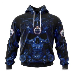 Personalized NHL Edmonton Oilers Special Design With Skull Art Hoodie