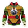 Personalized NHL Edmonton Oilers Special Teenage Mutant Ninja Turtles Design Hoodie