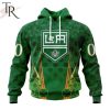 Personalized NHL Los Angeles Kings Full Green Design For St. Patrick’s Day Hoodie