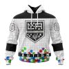 Personalized NHL Los Angeles Kings Specialized Unisex Kits Hockey Fights Against Autism Hoodie