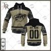 Personalized NHL Minnesota Wild Camo Military Appreciation Team Authentic Custom Practice Jersey Hoodie 3D