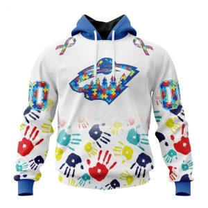 Personalized NHL Minnesota Wild Special Autism Awareness Design Hoodie