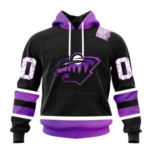 Personalized NHL Minnesota Wild Special Black Hockey Fights Cancer Kits T-Shirt