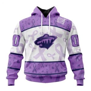 Personalized NHL Minnesota Wild Special Lavender Fight Cancer Hoodie