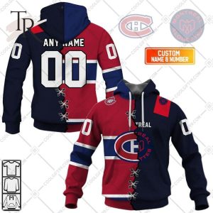 Personalized NHL Montreal Canadiens Mix CFL Montreal Alouettes Jersey Style Hoodie