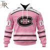 Personalized NHL Montreal Canadiens Special Pink Fight Breast Cancer Design Hoodie