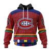 Personalized NHL Montreal Canadiens Specialized Design With Fearless Aganst Autism Concept Hoodie