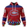 Personalized NHL Montreal Canadiens Specialized Unisex Kits Hockey Fights Against Autism Hoodie