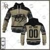 Personalized NHL Nashville Predators Camo Military Appreciation Team Authentic Custom Practice Jersey Hoodie 3D