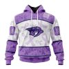 Personalized NHL Nashville Predators Special Lavender Fight Cancer Hoodie