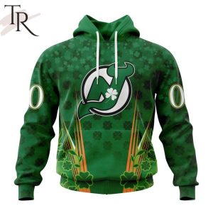 Personalized NHL New Jersey Devils Full Green Design For St. Patrick’s Day Hoodie