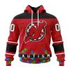 Personalized NHL New Jersey Devils Specialized Unisex Kits Hockey Fights Against Autism Hoodie