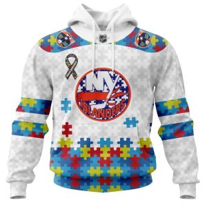 Personalized NHL New York Islanders Autism Awareness 3D Hoodie