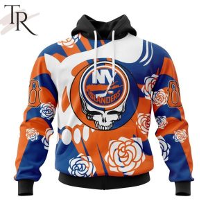 Personalized NHL New York Islanders Special Grateful Dead Gathering Flowers Design Hoodie