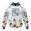 Personalized NHL New York Rangers Special Autism Awareness Design Hoodie