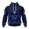 Personalized NHL New York Rangers Special Design With Skull Art Hoodie