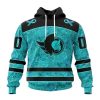 Personalized NHL Ottawa Senators Special Design Fight Ovarian Cancer Hoodie