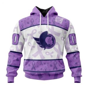 Personalized NHL Ottawa Senators Special Lavender Fight Cancer Hoodie