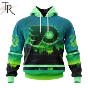 Personalized NHL Philadelphia Flyers Special Design With Northern Light Full Printed Hoodie