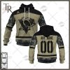 Personalized NHL Pittsburgh Penguins Camo Military Appreciation Team Authentic Custom Practice Jersey Hoodie 3D