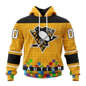 Personalized NHL Pittsburgh Penguins Specialized Unisex Kits Hockey Fights Against Autism Hoodie