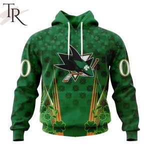 Personalized NHL San Jose Sharks Full Green Design For St. Patrick’s Day Hoodie