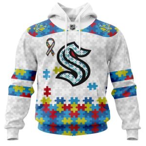 Personalized NHL Seattle Kraken Autism Awareness 3D Hoodie