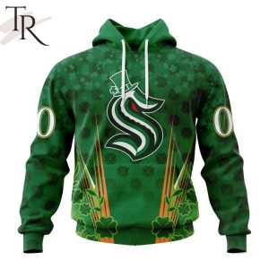 Personalized NHL Seattle Kraken Full Green Design For St. Patrick’s Day Hoodie