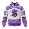 Personalized NHL Seattle Kraken Special Lavender Fight Cancer Hoodie