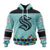 Personalized NHL Seattle Kraken Specialized Unisex Kits Hockey Fights Against Autism Hoodie