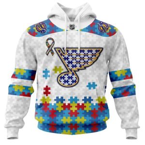 Personalized NHL St. Louis Blues Autism Awareness 3D Hoodie