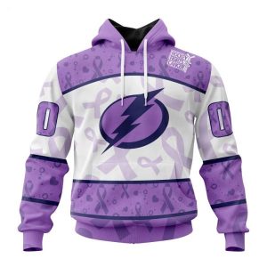 Personalized NHL Tampa Bay Lightning Special Lavender Fight Cancer Hoodie