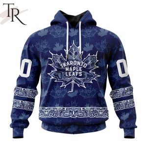 Personalized NHL Toronto Maple Leafs Design With Native Pattern Full Printed Hoodie