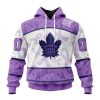 Personalized NHL Toronto Maple Leafs Special Lavender Fight Cancer Hoodie