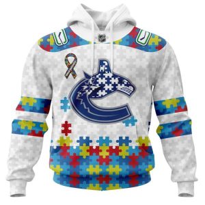 Personalized NHL Vancouver Canucks Autism Awareness 3D Hoodie