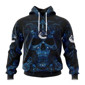 Personalized NHL Vancouver Canucks Special Design With Skull Art Hoodie