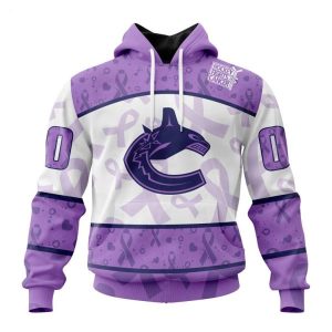 Personalized NHL Vancouver Canucks Special Lavender Fight Cancer Hoodie