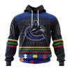 Personalized NHL Vancouver Canucks Specialized Design With Fearless Aganst Autism Concept Hoodie