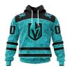 Personalized NHL Vegas Golden Knights Special Design Fight Ovarian Cancer Hoodie