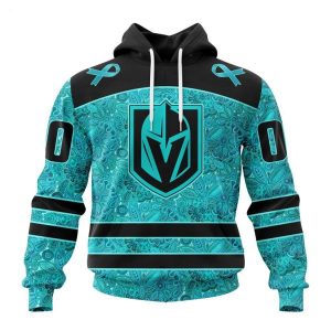 Personalized NHL Vegas Golden Knights Special Design Fight Ovarian Cancer Hoodie