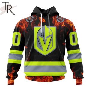 Personalized NHL Vegas Golden Knights Special Design Honoring Firefighters Hoodie