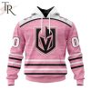 Personalized NHL Vegas Golden Knights Special Pink Fight Breast Cancer Design Hoodie