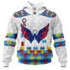 Personalized NHL Washington Capitals Autism Awareness 3D Hoodie