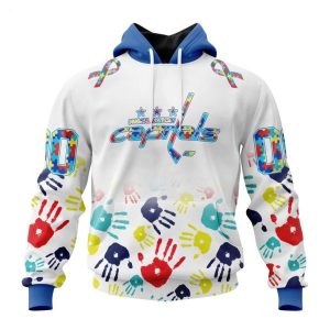 Personalized NHL Washington Capitals Special Autism Awareness Design Hoodie