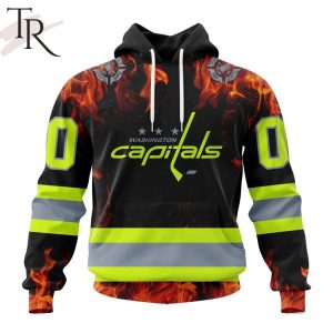 Personalized NHL Washington Capitals Special Design Honoring Firefighters Hoodie