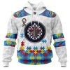 Personalized NHL Winnipeg Jets Autism Awareness 3D Hoodie