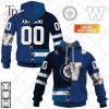 Personalized NHL Winnipeg Jets Mix CFL Winnipeg Blue Bombers Jersey Style Hoodie