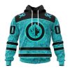 Personalized NHL Winnipeg Jets Special Design Fight Ovarian Cancer Hoodie