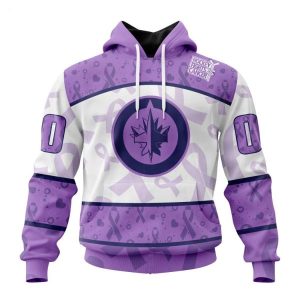 Personalized NHL Winnipeg Jets Special Lavender Fight Cancer Hoodie