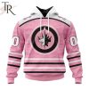 Personalized NHL Winnipeg Jets Special Pink Fight Breast Cancer Design Hoodie